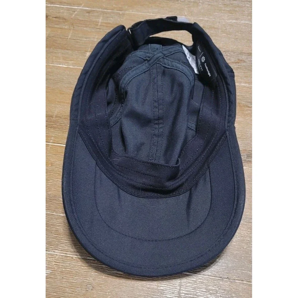 Nike Featherlight Aerobill Dri-Fit Hat Cap Black White Logo Swoosh Running Yoga